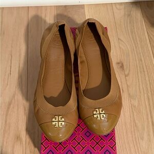 Tory Burch Jolie Ballet Flats Tan Size 9